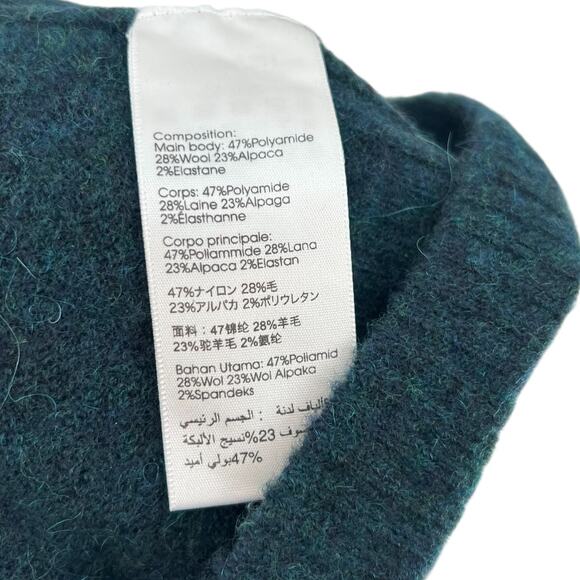 3.1 Phillip Lim Lofty V-Neck Sweater Cropped Alpaca Wool Green Size Small - Picture 8 of 10